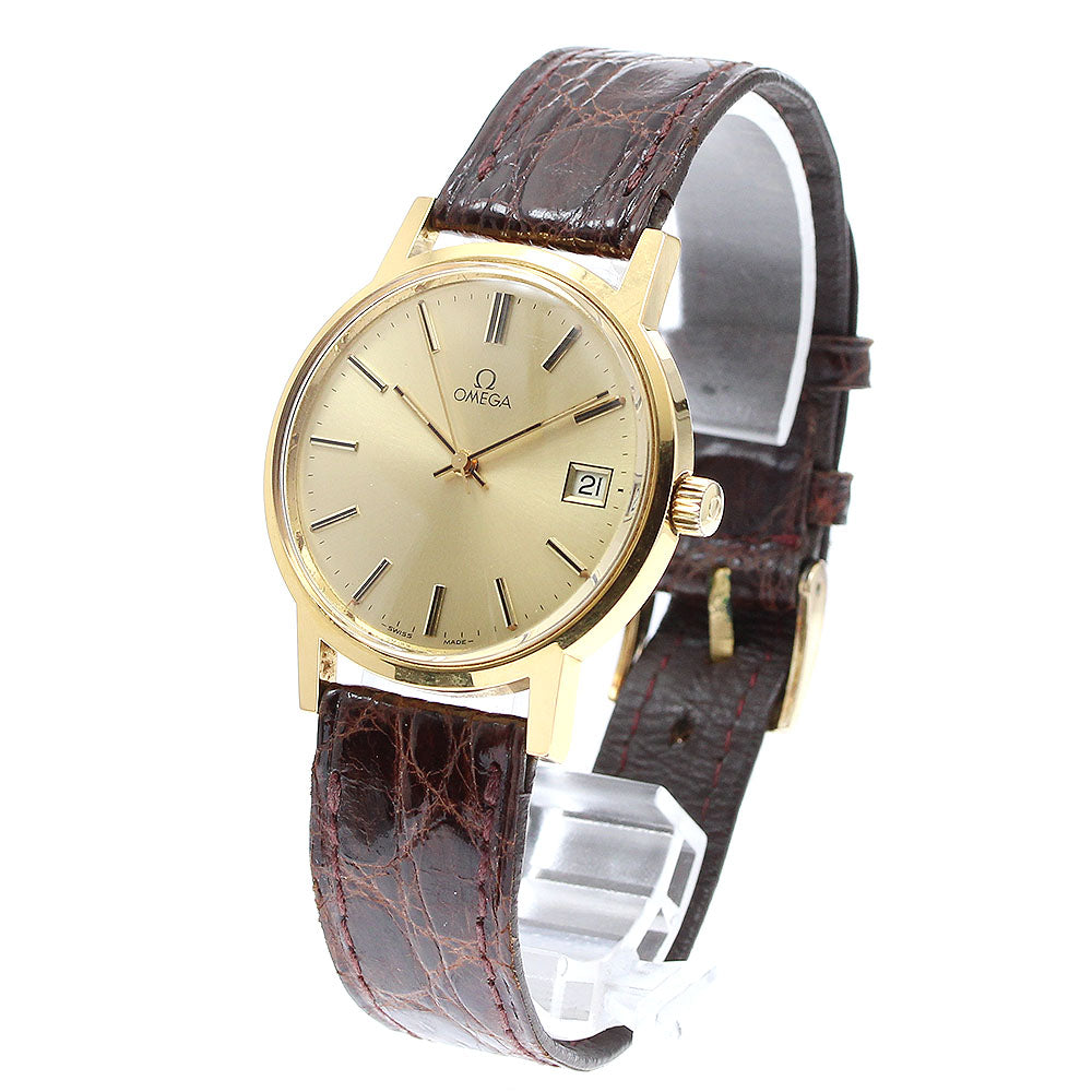 OMEGA 136.0104 Vintage Cal.1030 Date Gold Dial Hand Winding Men's Watch_914468