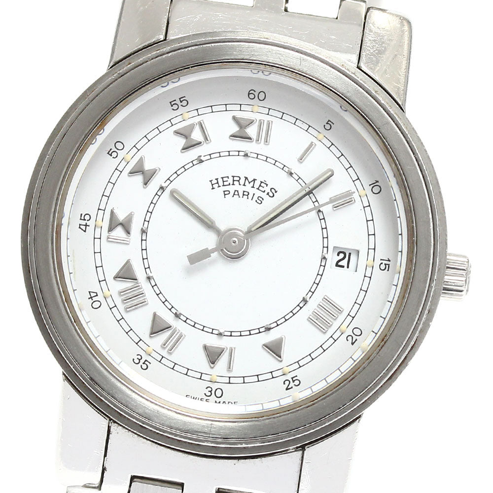 HERMES Carrick Date white Dial Quartz Ladies Watch_914528