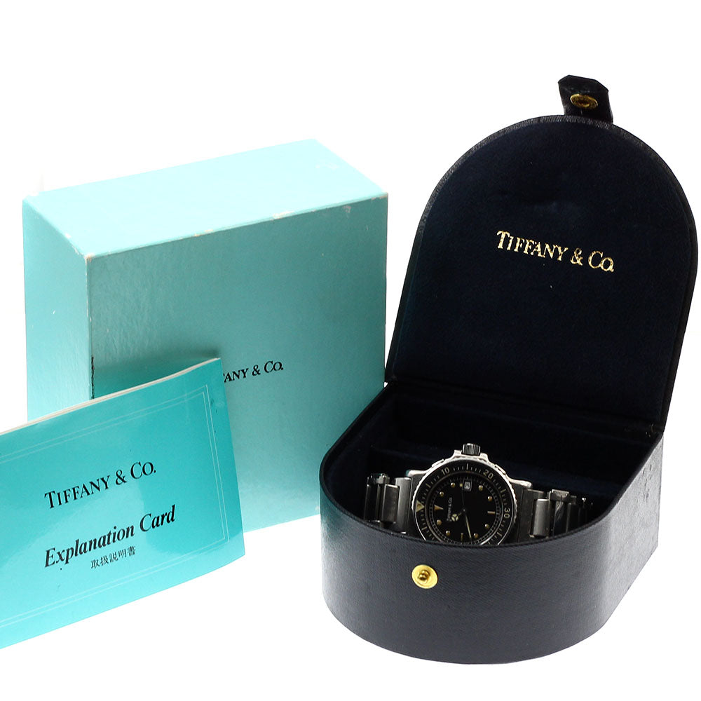 TIFFANY&Co. Divers M0711 Date Black Dial Quartz Men's Watch_914530