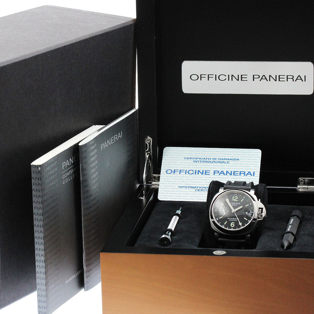 PANERAI Luminor PAM00244 GMT Date Black Dial Automatic Men's Watch_914532