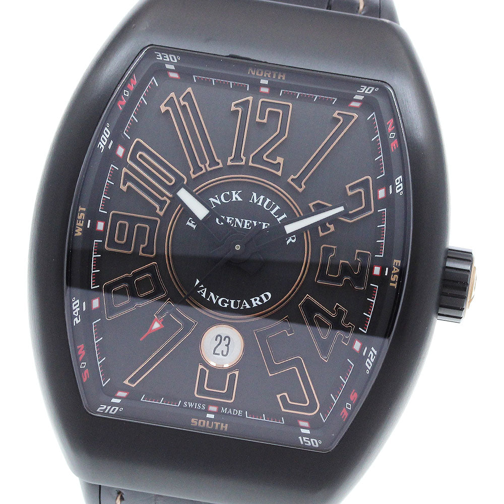 FRANCK MULLER Vanguard Center Second Titanium V45SCDT TTNRBR5N Date black Dial Automatic Men's Watch_914534