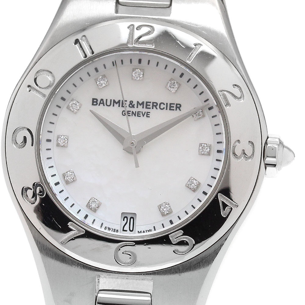 Baume & Mercier Linea MOA10011 White shell dial with 11 diamonds White shell Dial Quartz Ladies Watch_914537