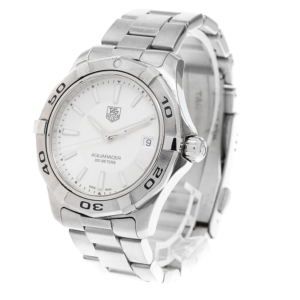 TAG HEUER Aqua racer WAP1111 Date Silver Dial Quartz Men's Watch_914540