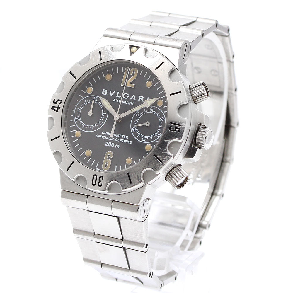 BVLGARI Diagono Scuba SC38S Chronograph Black Dial Automatic Men's Watch_914547