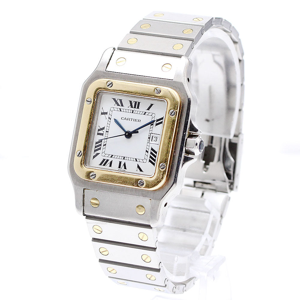 CARTIER Santos GalbeeLM Date 2 tone white Dial Automatic Men's Watch_914549