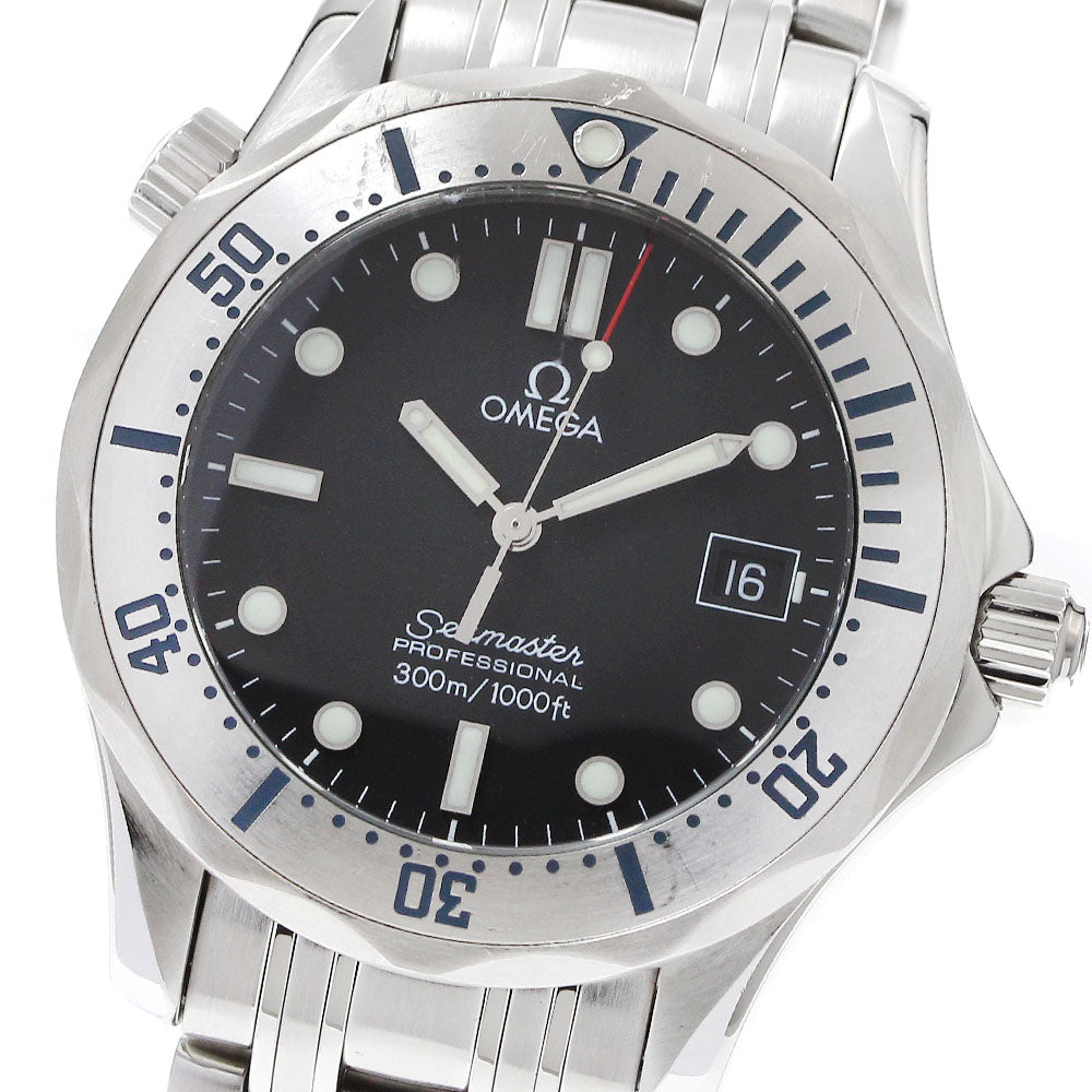 OMEGA Seamaster300 2260.50 Date Japan only black Dial Quartz Boy's Watch_914554