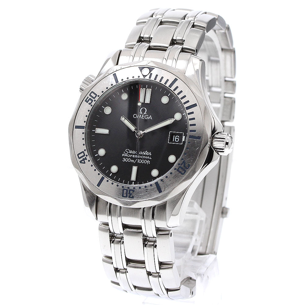OMEGA Seamaster300 2260.50 Date Japan only black Dial Quartz Boy's Watch_914554