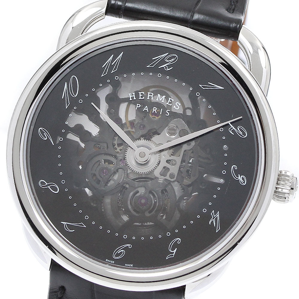 HERMES Arceau scalet AR2.710 Black / skeleton Dial Automatic Men's Watch_914586