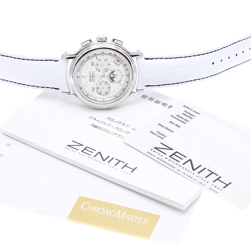 ZENITH Chronomaster El Primero 02.0240.410 Moon phase chronograph Triple calendar Silver Dial Automatic Men's Watch_914626