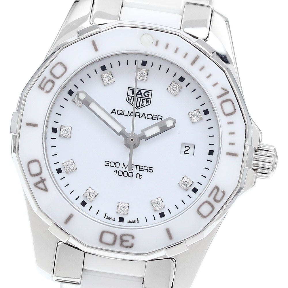 TAG HEUER Aqua racer WAY141D 11P diamond white Dial Quartz Ladies Watch_914628