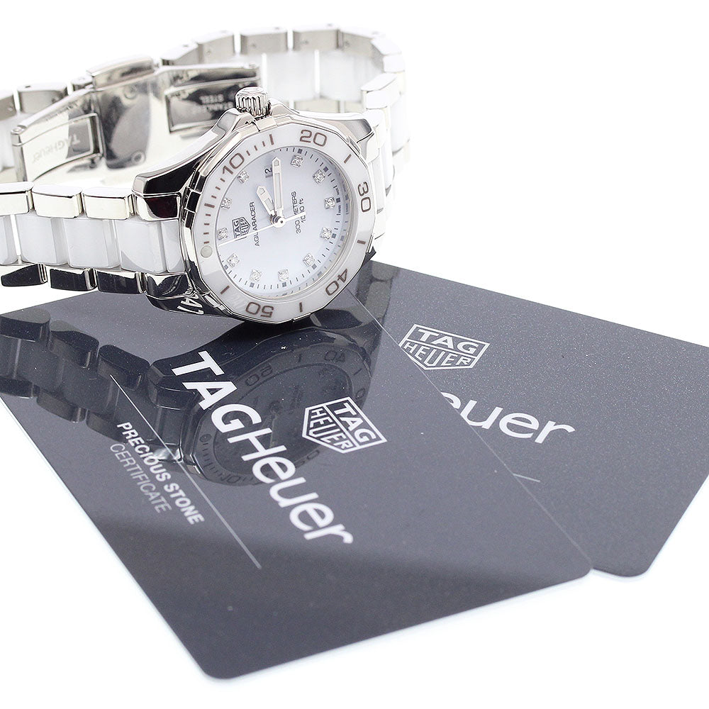 TAG HEUER Aqua racer WAY141D 11P diamond white Dial Quartz Ladies Watch_914628