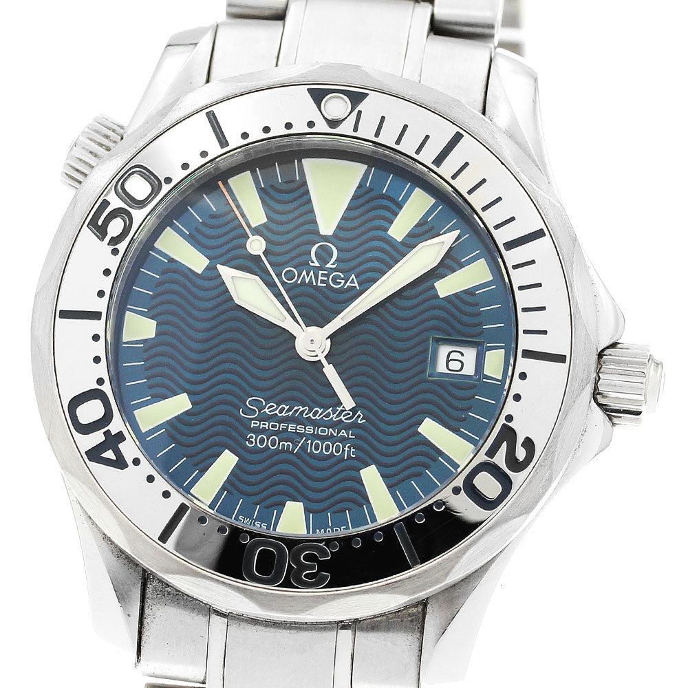 OMEGA Seamaster300 2263.80 Date blue Dial Quartz Boy's Watch_914641