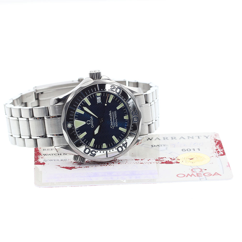 OMEGA Seamaster300 2263.80 Date blue Dial Quartz Boy's Watch_914641
