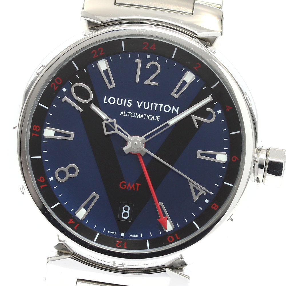 LOUIS VUITTON Tambour GMT V motif Q1157 Date Automatic Men's Watch_914650