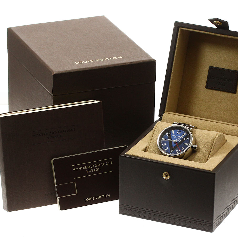 LOUIS VUITTON Tambour GMT V motif Q1157 Date Automatic Men's Watch_914650