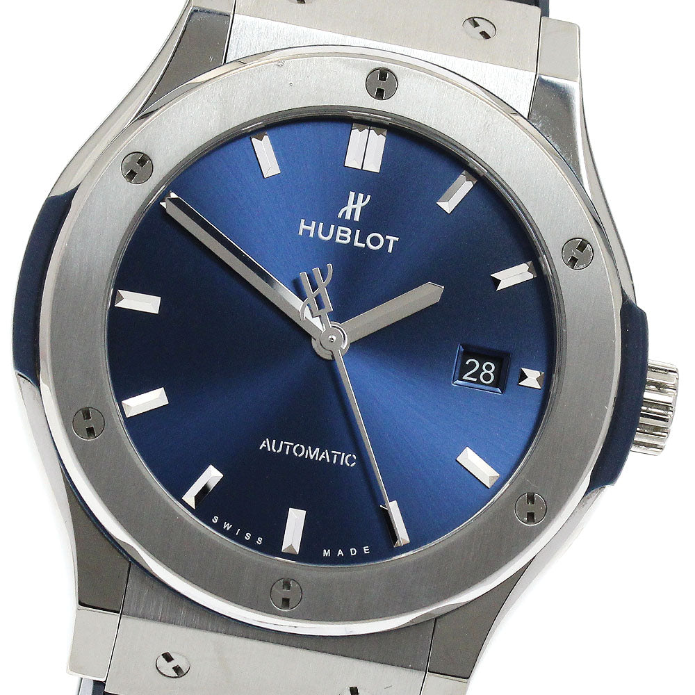 HUBLOT Classic Fusion Titanium 542.NX.7170.LR Date Navy Dial Automatic Men's Watch_914664