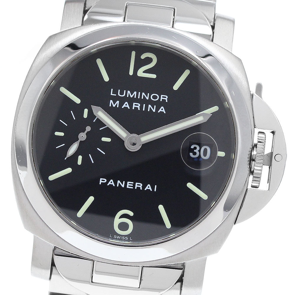 PANERAI Luminor Marina PAM00050 Small Second Date black Dial Automatic Men's Watch_914683