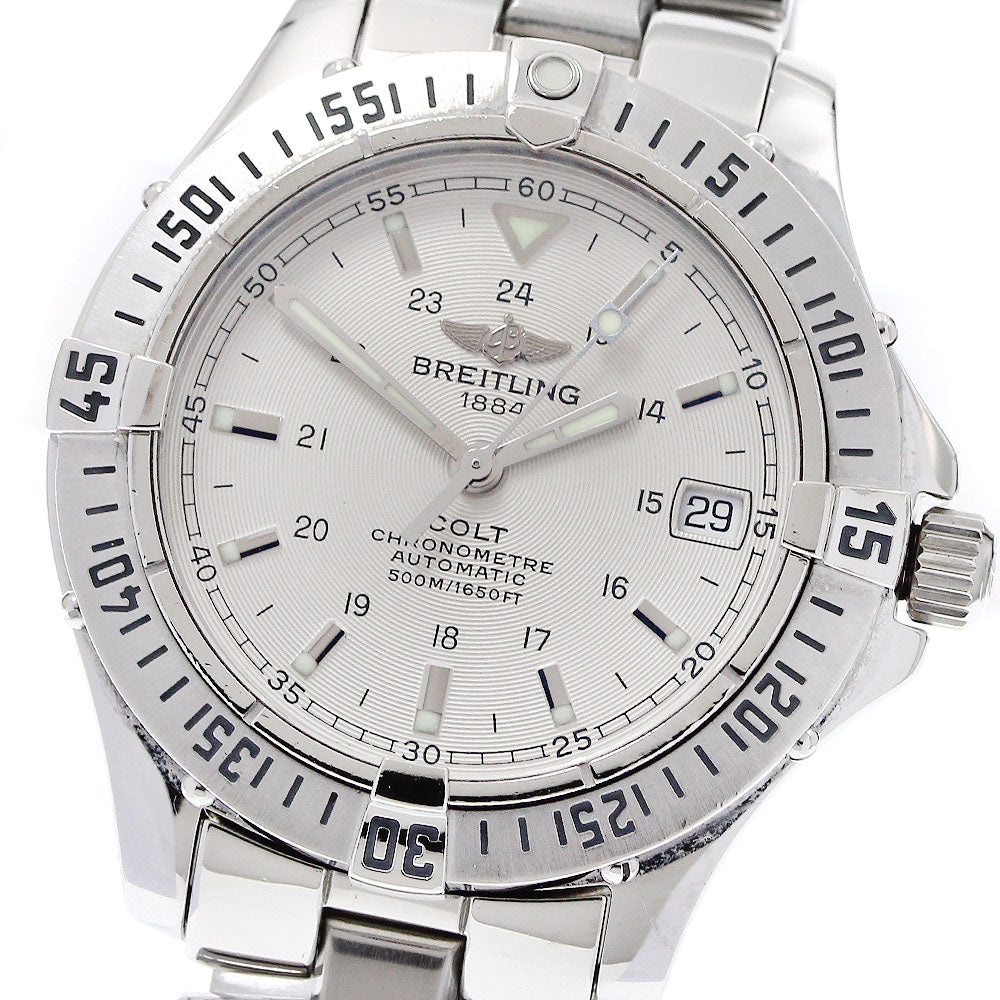 BREITLING Colt Ocean A17350 Date Silver Dial Automatic Men's Watch_914685