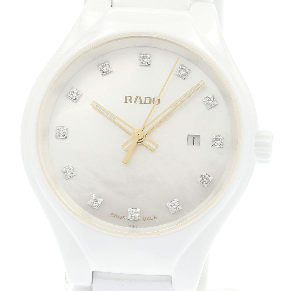 RADO True R27061902/111.0061.3 12P diamond date White shell Dial Quartz Ladies Watch_914704