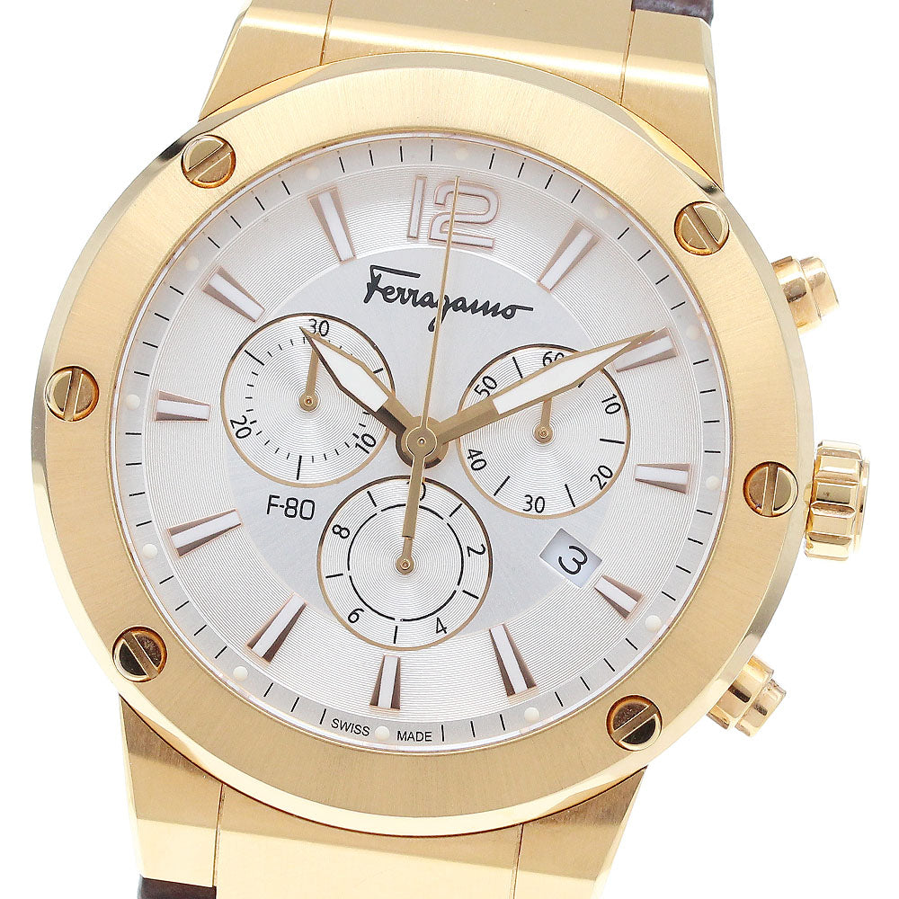 Salvatore Ferragamo F-80 SFEX00419 Date Chronograph Silver Dial Quartz Men's Watch_914710