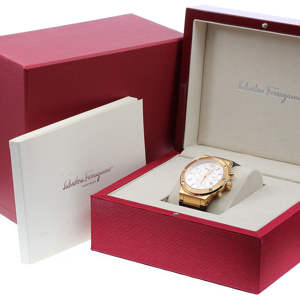 Salvatore Ferragamo F-80 SFEX00419 Date Chronograph Silver Dial Quartz Men's Watch_914710