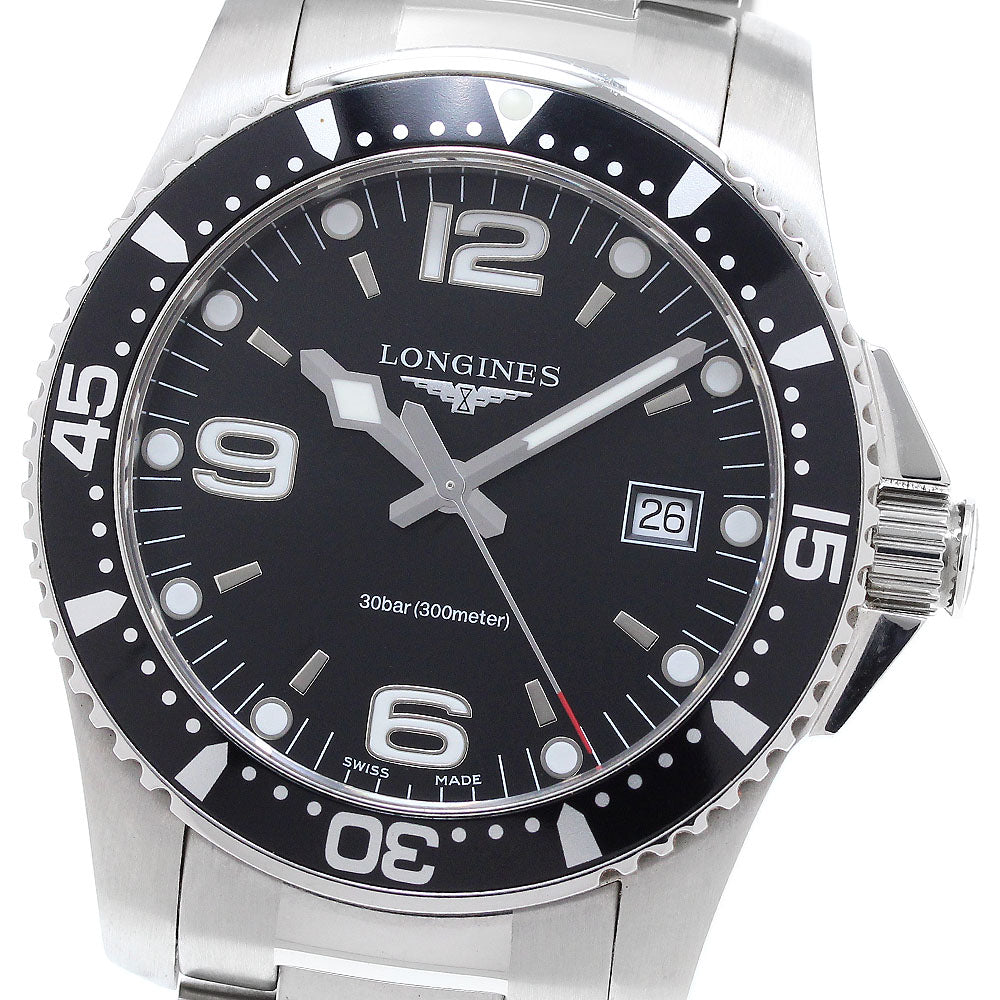 LONGINES Hydro Conquest L3.740.4 Date Black Dial Quartz Men's Watch_914729