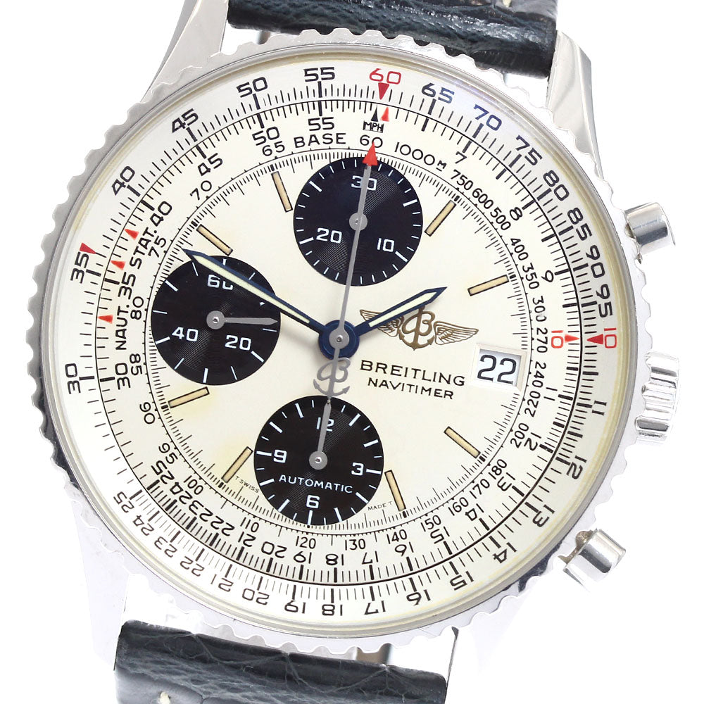 BREITLING Old Navitimer A13022 Chronograph Date Silver / Black Dial Automatic Men's Watch_914737