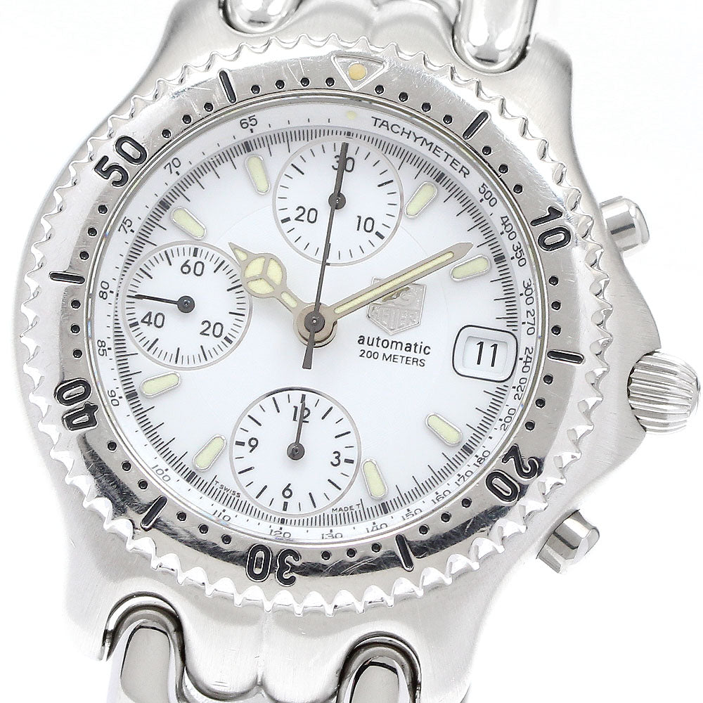 TAG HEUER S/el CG2110-R0 Chronograph white Dial Automatic Men's Watch_914744