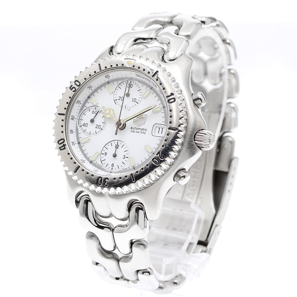 TAG HEUER S/el CG2110-R0 Chronograph white Dial Automatic Men's Watch_914744