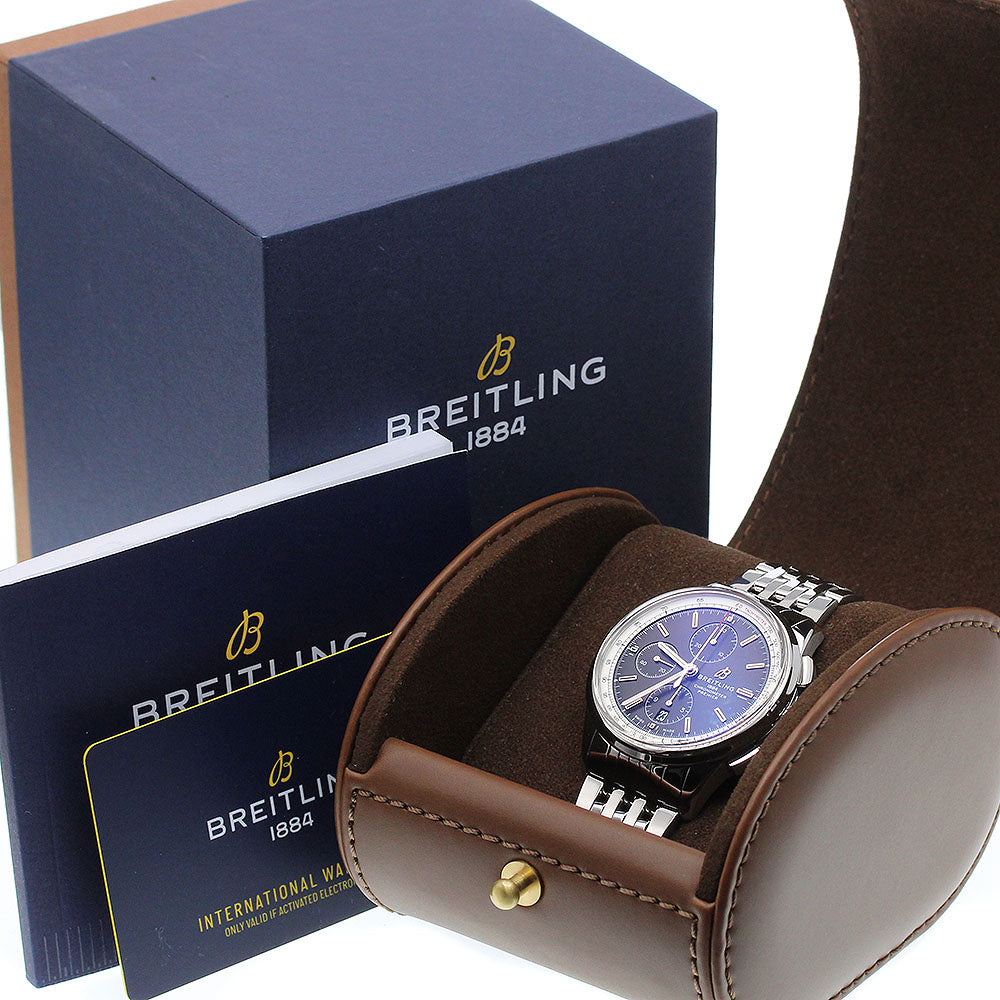 BREITLING Premier A13315 Chronograph Date black Dial Automatic Men's_914760