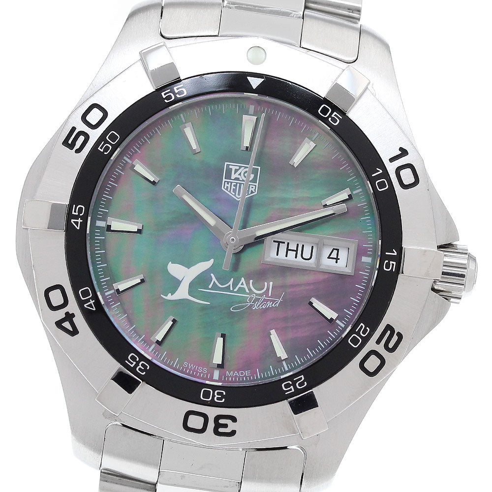 TAG HEUER Aquaracer Maui WAF2012.BA0818 Day date Black shell Dial Automatic Men's Watch_914797