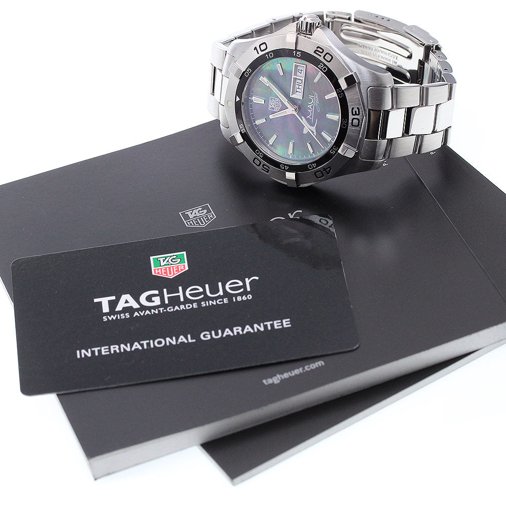 TAG HEUER Aquaracer Maui WAF2012.BA0818 Day date Black shell Dial Automatic Men's Watch_914797
