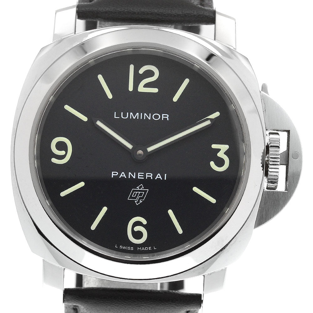 PANERAI Luminor base logo acciaio PAM01000 black Dial Hand Winding Men's_914810