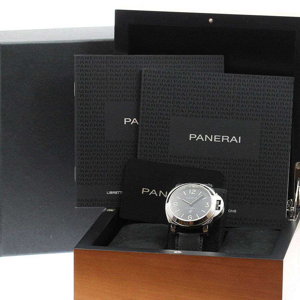 PANERAI Luminor base logo acciaio PAM01000 black Dial Hand Winding Men's_914810