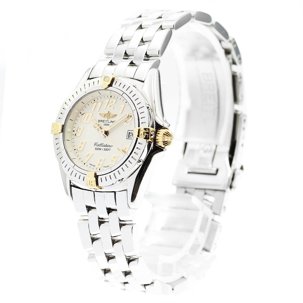 BREITLING Calistino B52345 Date beige Dial Quartz Ladies Watch_914819
