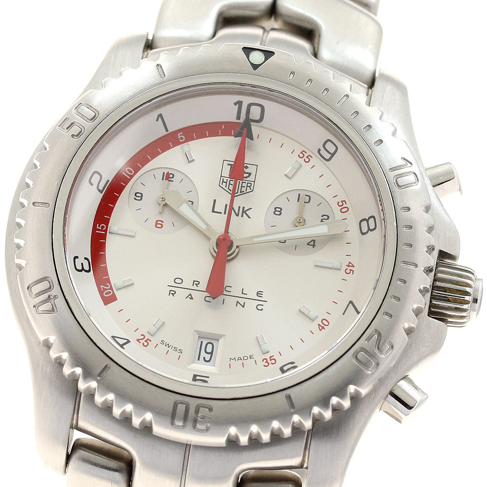 TAG HEUER Link CT1118 ORACLE RACING CHRONOGRAPH Silver Dial Quartz Men's_914831