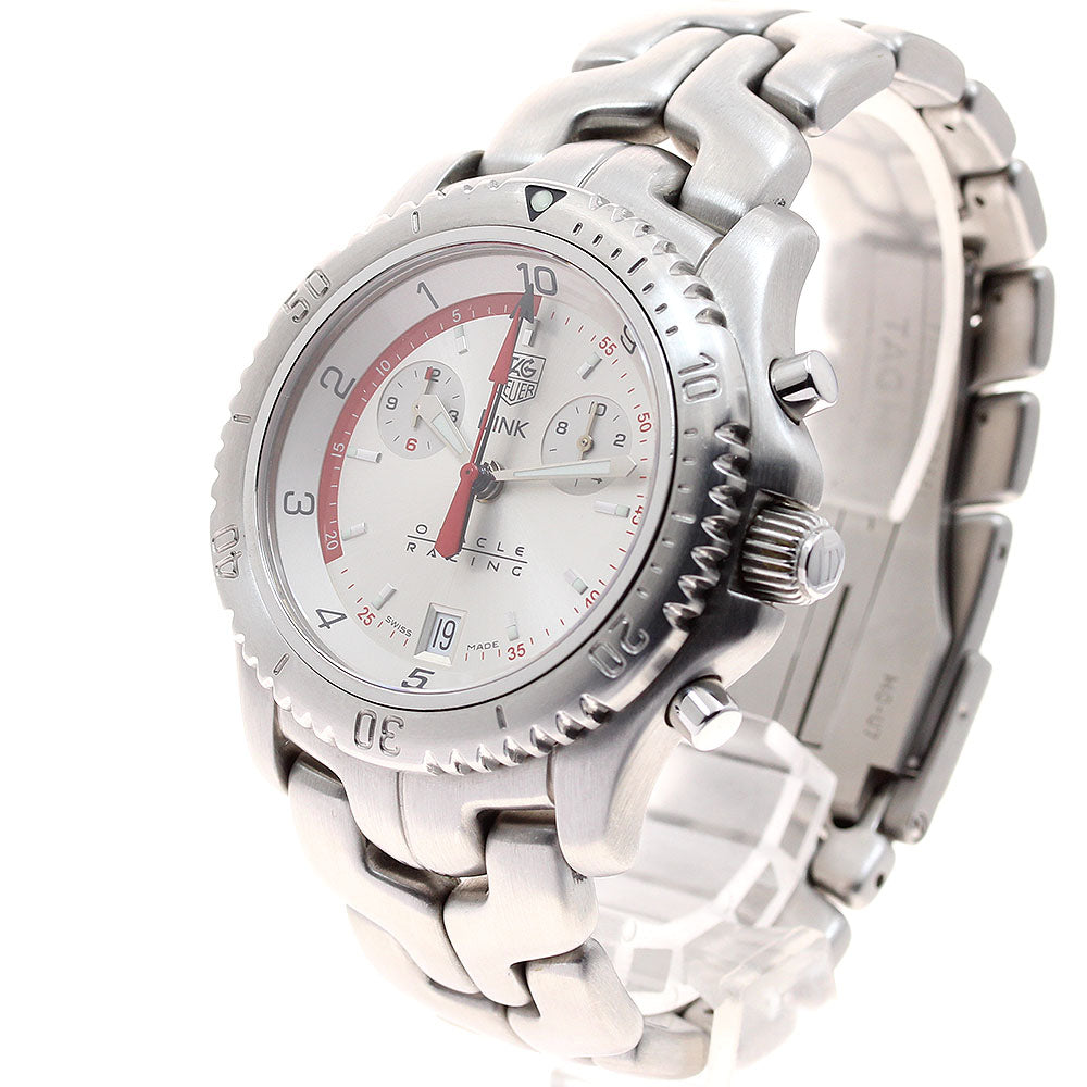 TAG HEUER Link CT1118 ORACLE RACING CHRONOGRAPH Silver Dial Quartz Men's_914831