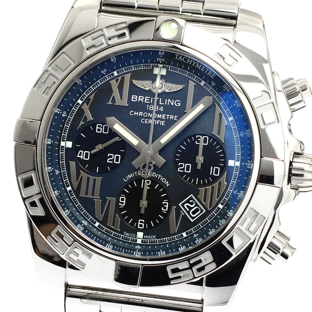 BREITLING Chronomat44 Japan limited edition of 400 AB0111 Date Chronograph Black shell Dial Automatic Men's Watch_914832