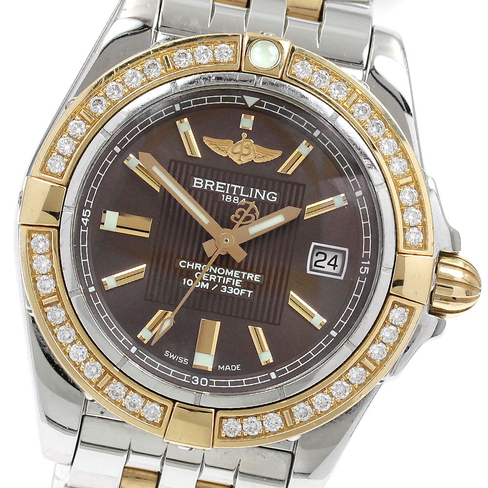 BREITLING Galactic 32 C71356 Diamond bezel PG2 tone Quartz Ladies Watch_914839