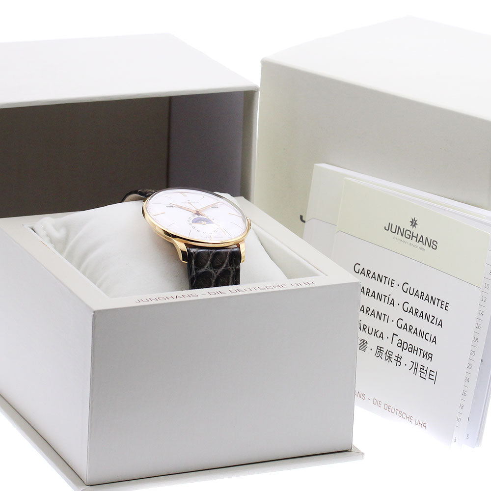JUNGHANS 027/7203 Triple calendar moon phase white Dial Automatic Men's Watch_914844