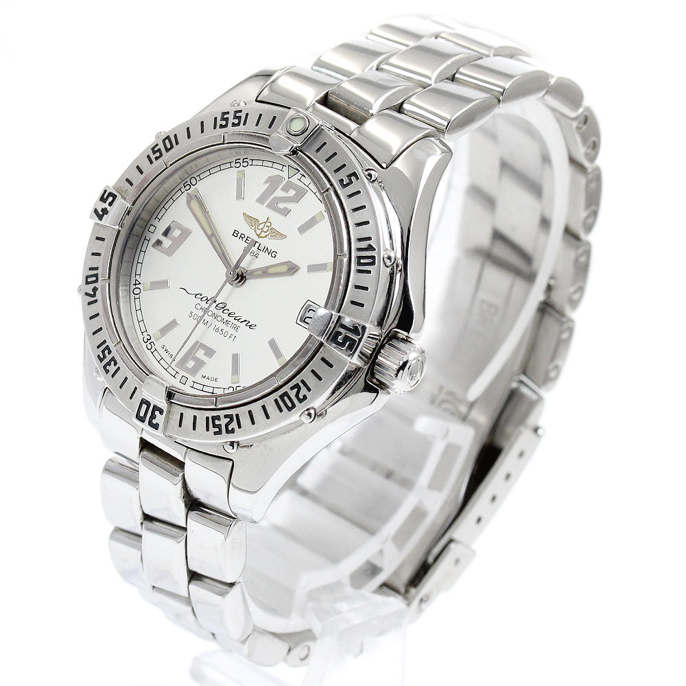 BREITLING Colt Ocean A57350 Date Silver Dial Quartz Ladies Watch_914845