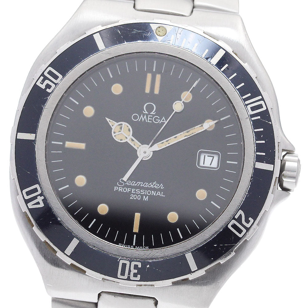 OMEGA Seamaster200m Large size black Dial Quartz Men's Watch_914846