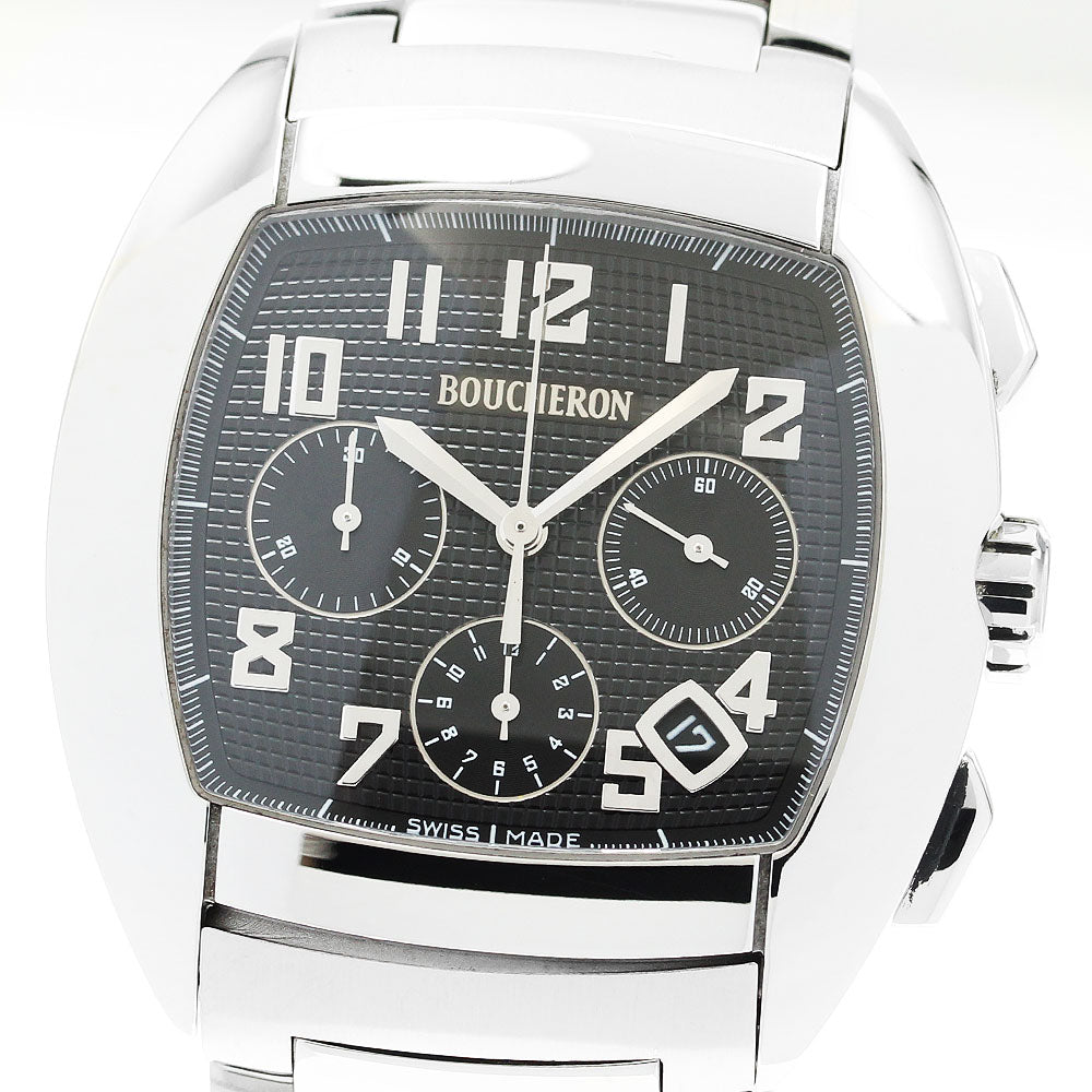 Boucheron MEC WA006202 Chronograph Date black Dial Automatic Men's Watch_914847