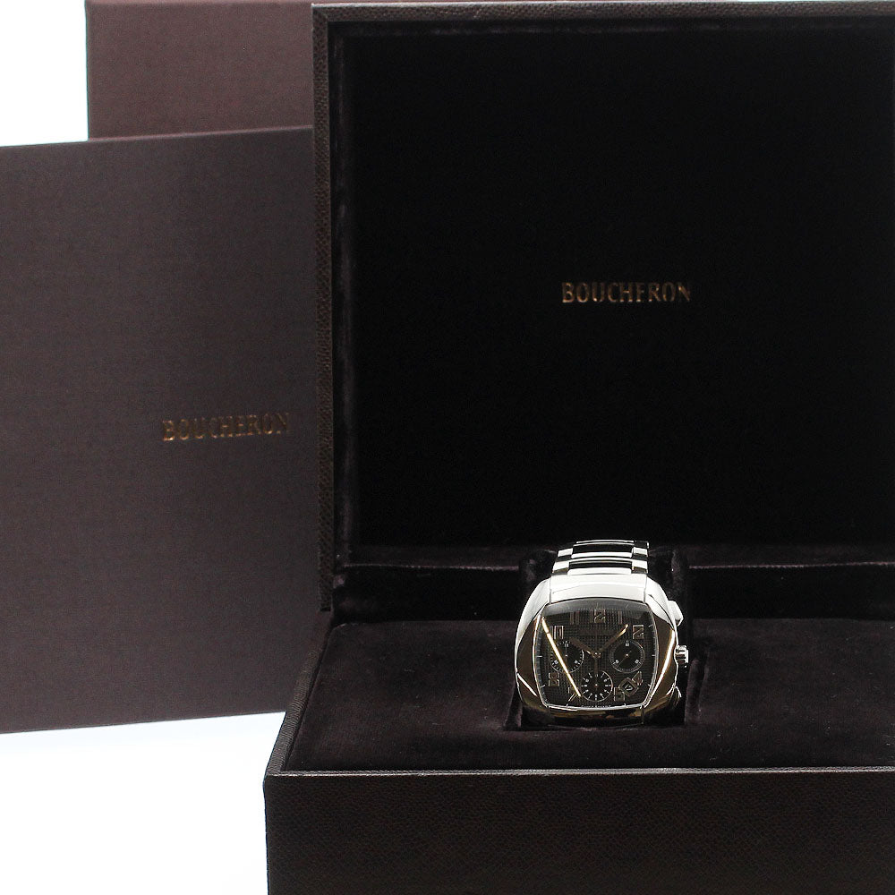 Boucheron MEC WA006202 Chronograph Date black Dial Automatic Men's Watch_914847