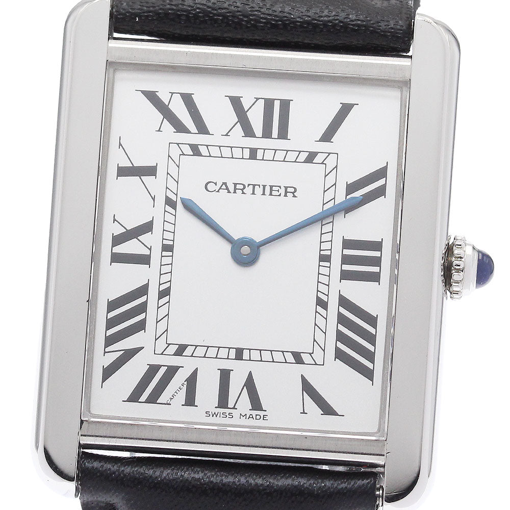 CARTIER Tank solo LM W1018355 Silver Dial Quartz Men's Watch_914855