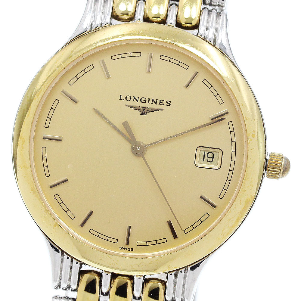 LONGINES Grand classic L5.649.3 Date gold Dial Quartz Men's Watch_914874