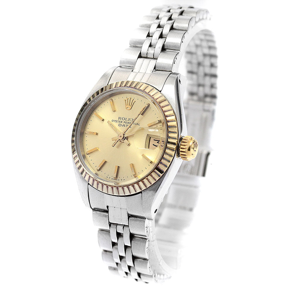 ROLEX Oyster Perpetual Date 6917 Cal.2030 YG bezel Automatic Ladies_914885