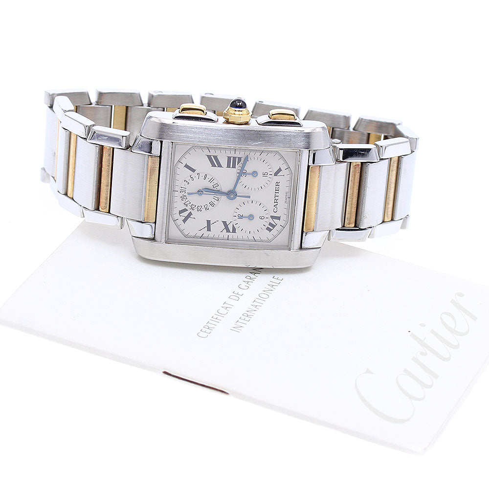 CARTIER Tank Française XL Chrono Reflex W51004Q4 Quartz Men's Watch_914934