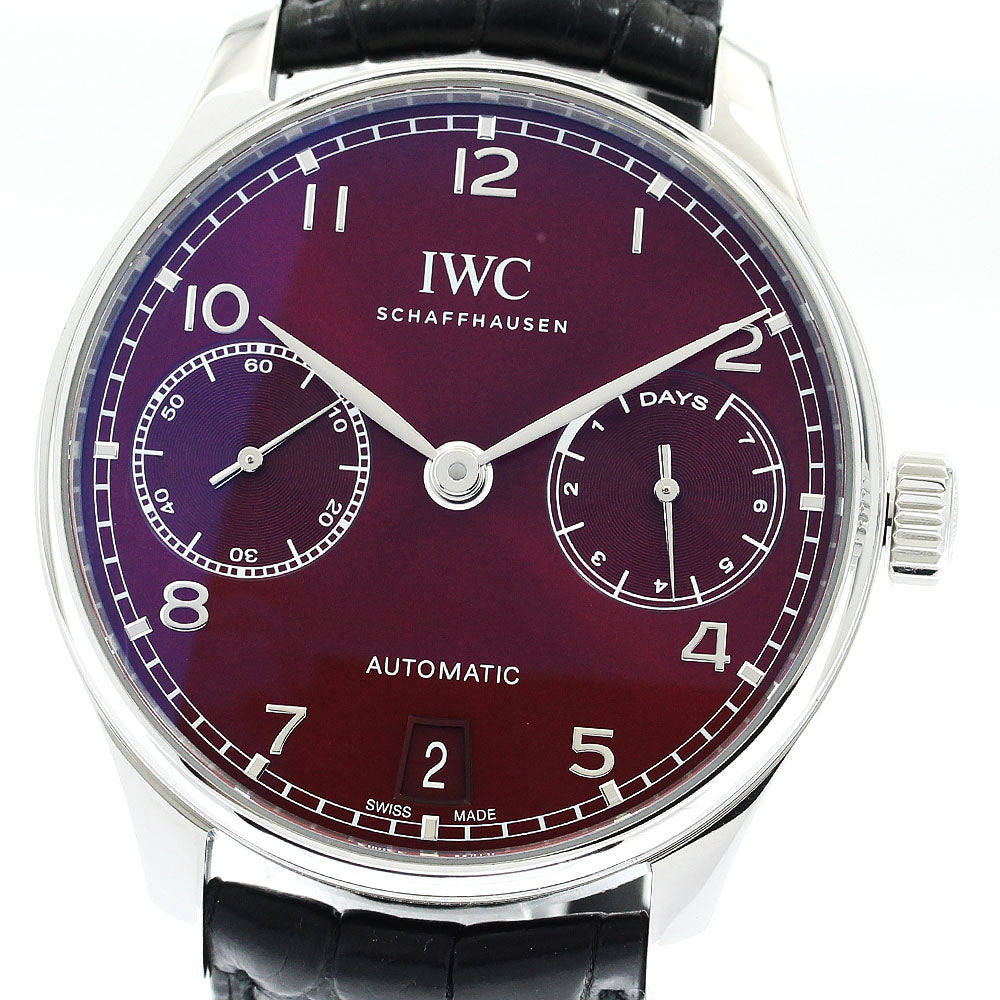 IWC SCHAFFHAUSEN Portugieser 7 Days Automatic IW500714 Small seconds Bordeaux Dial Automatic Men's Watch_914940