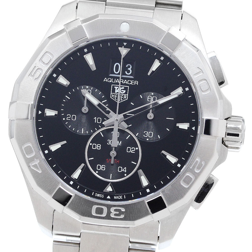 TAG HEUER Aqua racer CAY1110-0 Date Chronograph black Dial Quartz Men's_914941